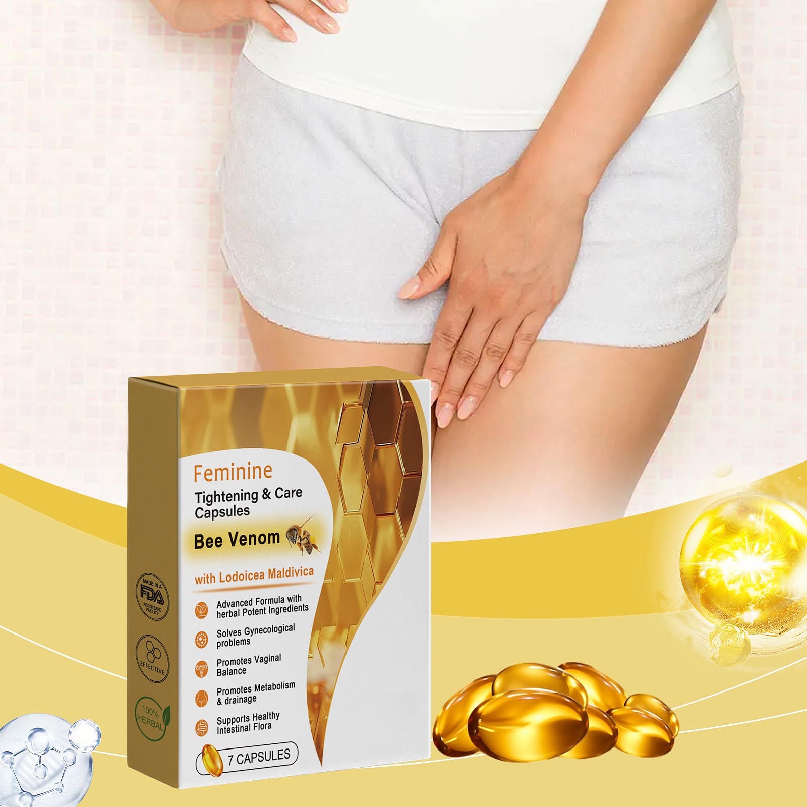 Health Wellness Product - Cápsulas de abeja para la salud,