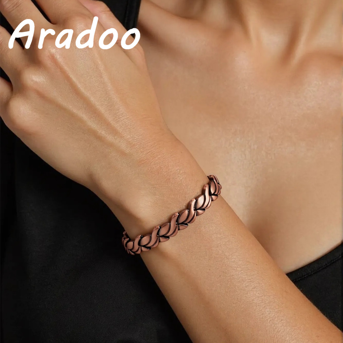 Health Wellness Bracelet - ARADOO Pulsera magnética de cobre puro
