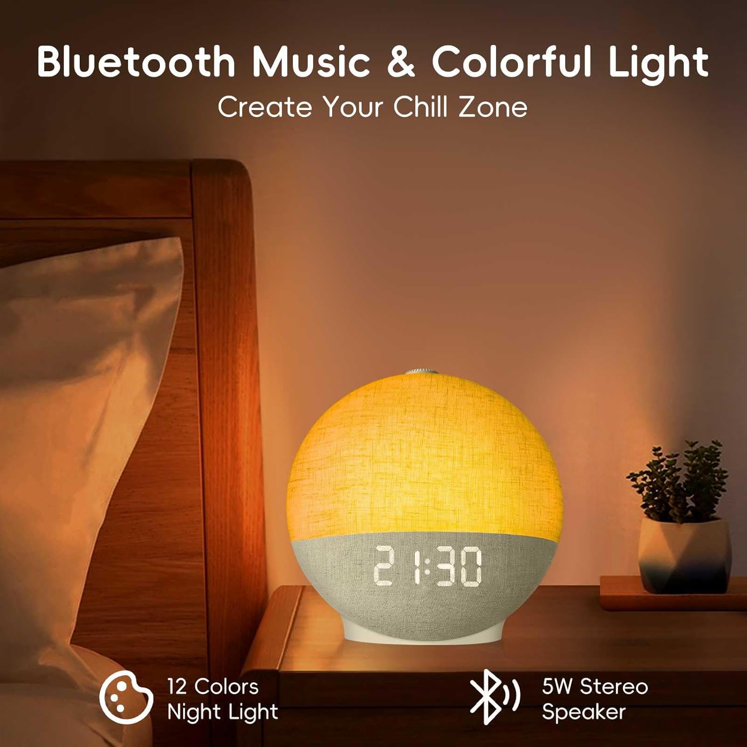 Reloj despertador Sunrise, máq - White Noise Machine Sleep reseña y precio
